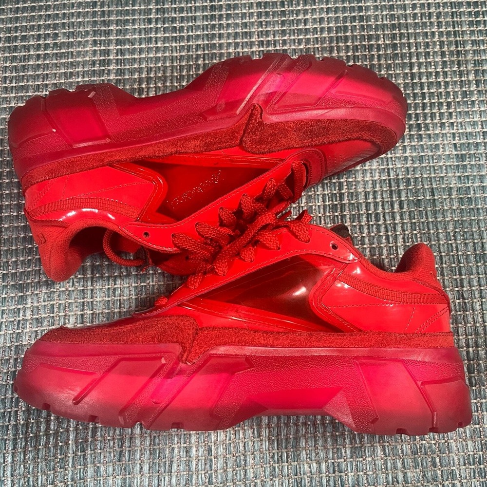 Reebok Cardi B Club C V2 Red Platform Sneakers GW6694 Womens 7.5